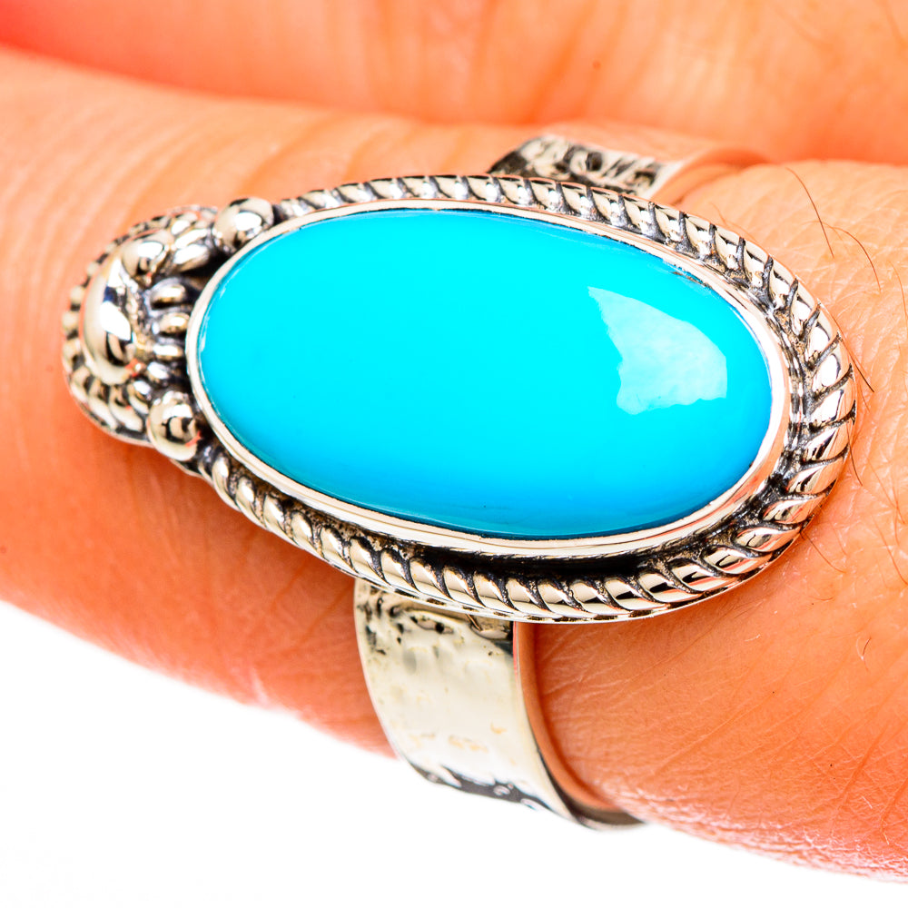 Sleeping Beauty Turquoise Rings handcrafted by Ana Silver Co - RING100604