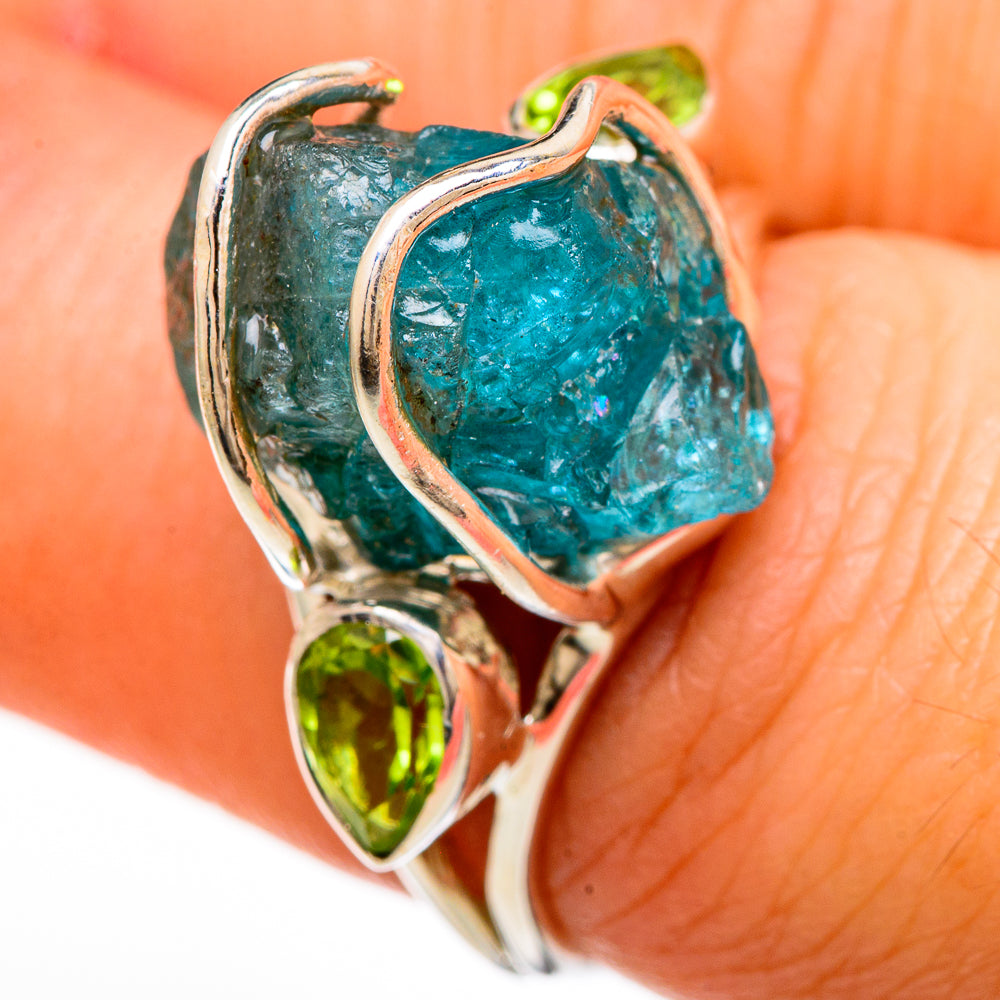 Blue Fluorite Rings handcrafted by Ana Silver Co - RING100606