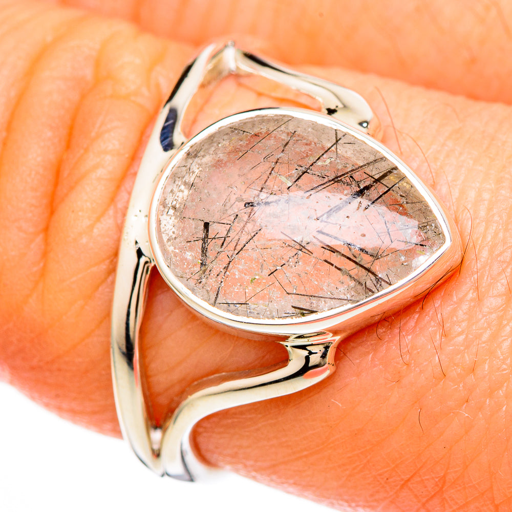 Tourmalinated Quartz Rings handcrafted by Ana Silver Co - RING100621