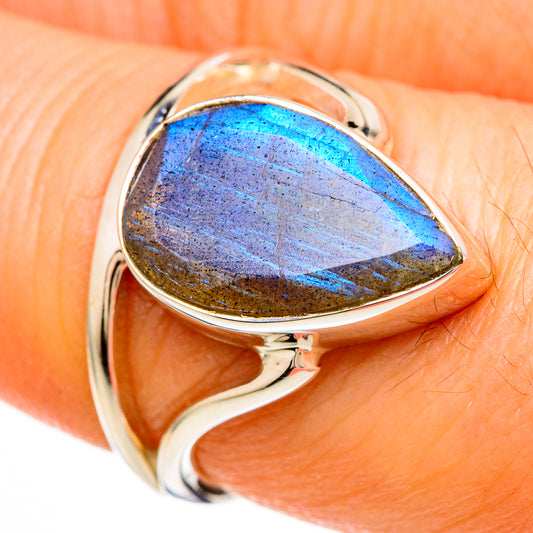 Labradorite Rings handcrafted by Ana Silver Co - RING100624