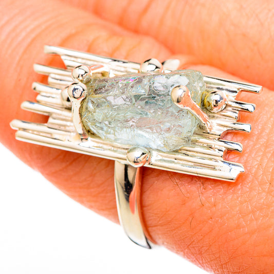 Aquamarine Rings handcrafted by Ana Silver Co - RING100626