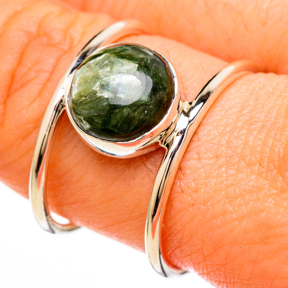 Seraphinite Rings handcrafted by Ana Silver Co - RING100629