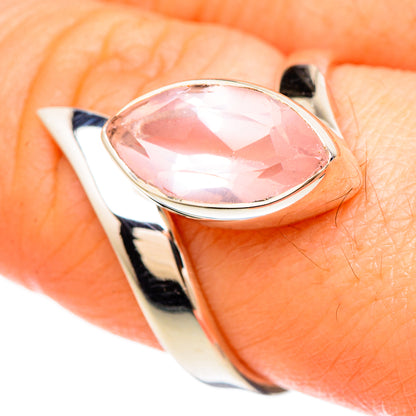 Rose Quartz Rings handcrafted by Ana Silver Co - RING100632