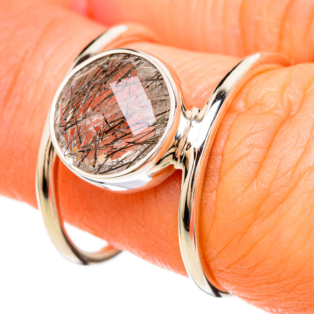 Tourmalinated Quartz Rings handcrafted by Ana Silver Co - RING100640