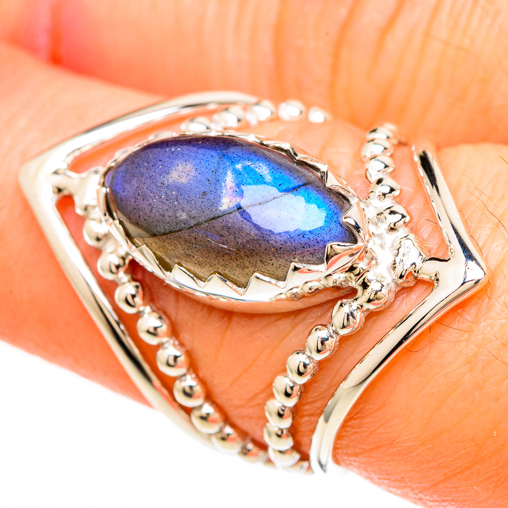 Labradorite Rings handcrafted by Ana Silver Co - RING100648