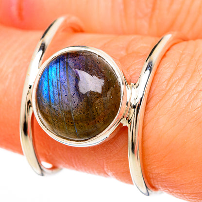 Labradorite Rings handcrafted by Ana Silver Co - RING100656