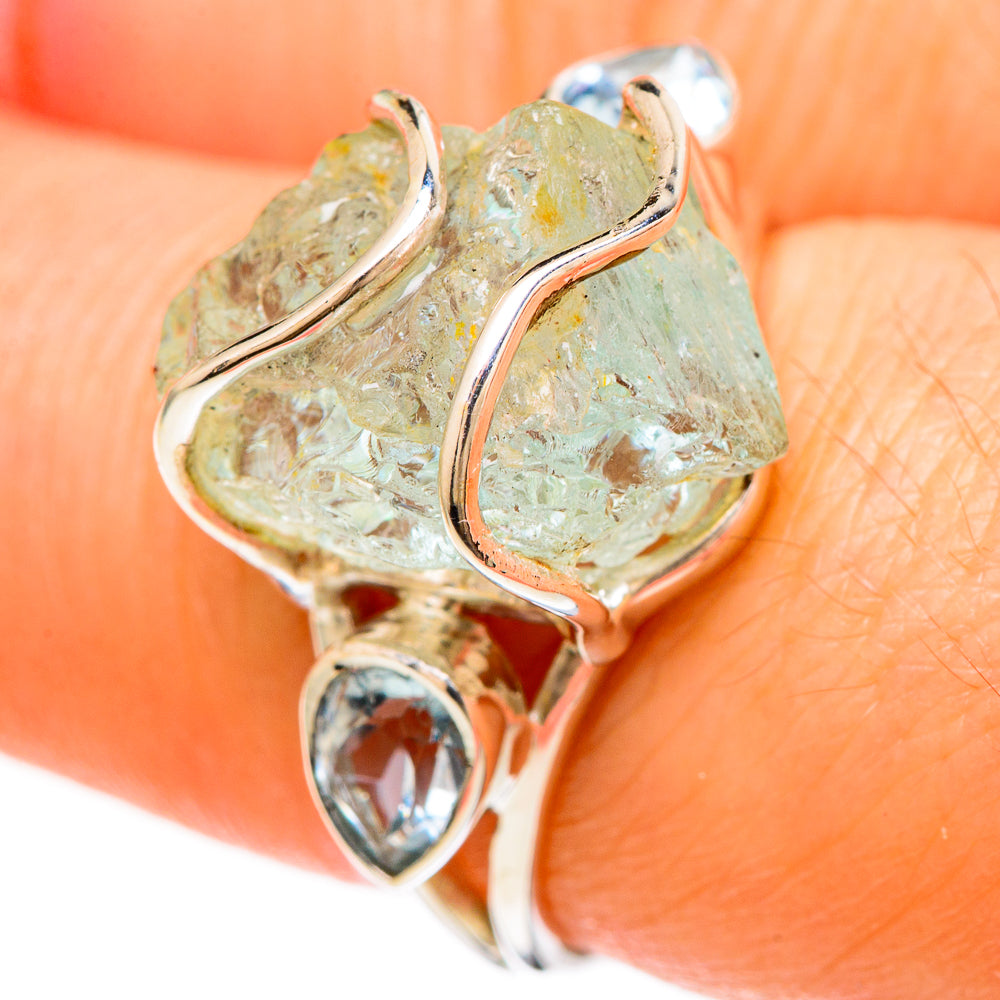 Aquamarine Rings handcrafted by Ana Silver Co - RING100657