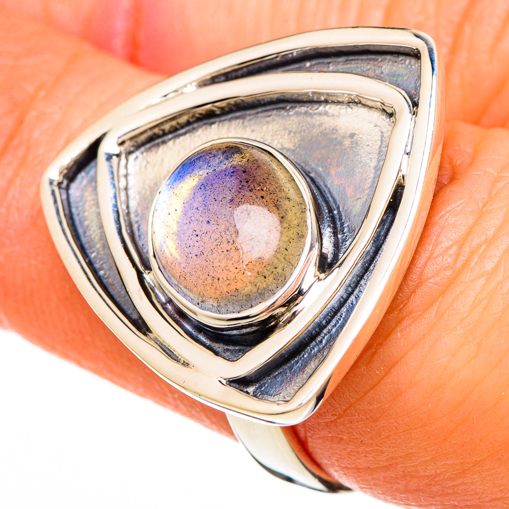 Labradorite Rings handcrafted by Ana Silver Co - RING100659