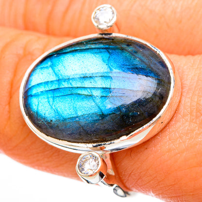 Labradorite Rings handcrafted by Ana Silver Co - RING100667