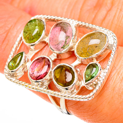 Multi-Tourmaline Rings handcrafted by Ana Silver Co - RING100674