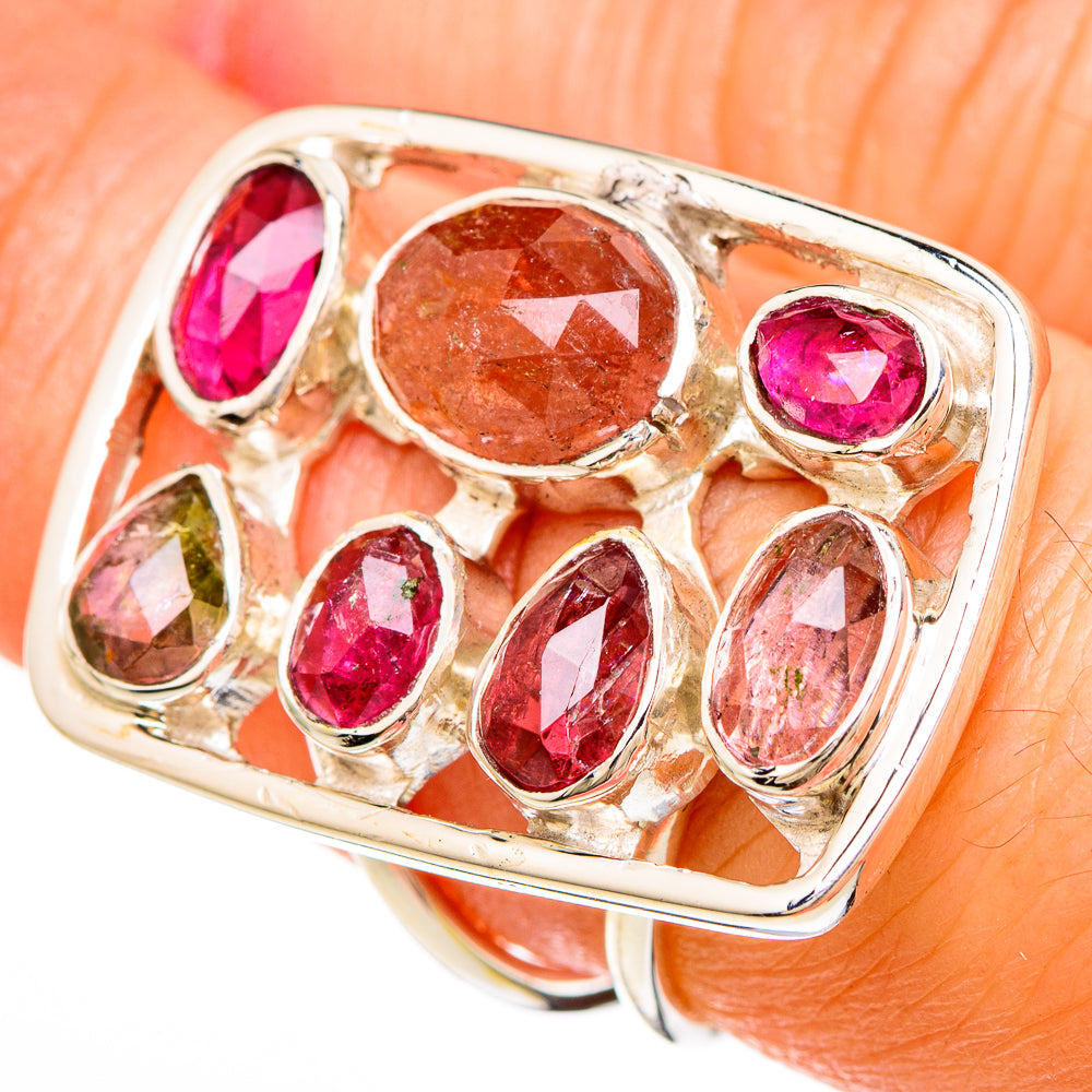 Pink Tourmaline Rings handcrafted by Ana Silver Co - RING100677