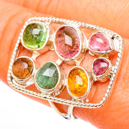 Multi-Tourmaline Rings handcrafted by Ana Silver Co - RING100679