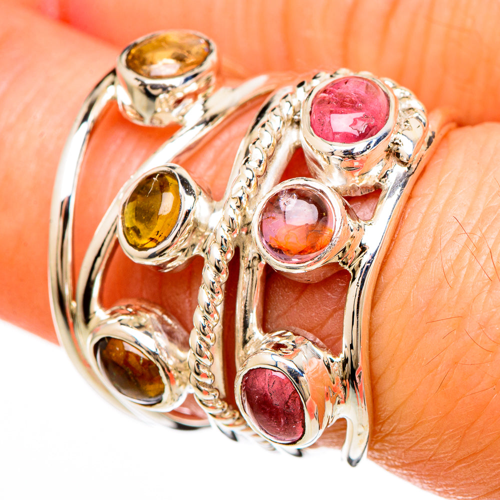 Multi-Tourmaline Rings handcrafted by Ana Silver Co - RING100680