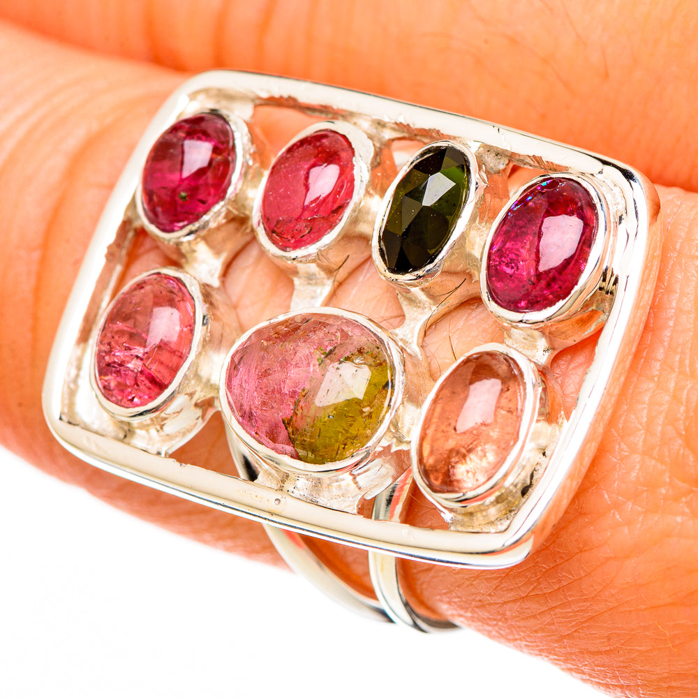 Multi-Tourmaline Rings handcrafted by Ana Silver Co - RING100683