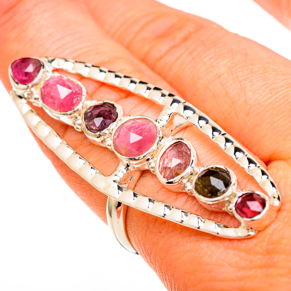 Pink Tourmaline Rings handcrafted by Ana Silver Co - RING100692