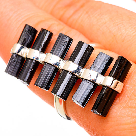 Black Tourmaline Rings handcrafted by Ana Silver Co - RING100697