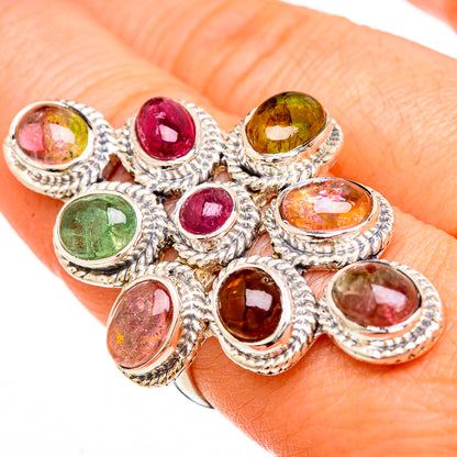 Multi-Tourmaline Rings handcrafted by Ana Silver Co - RING100702