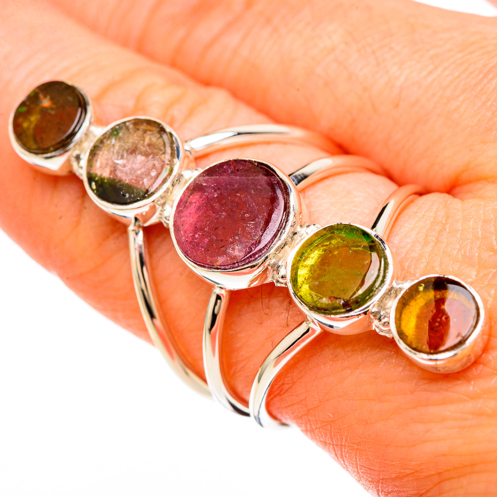 Watermelon Tourmaline Rings handcrafted by Ana Silver Co - RING100704