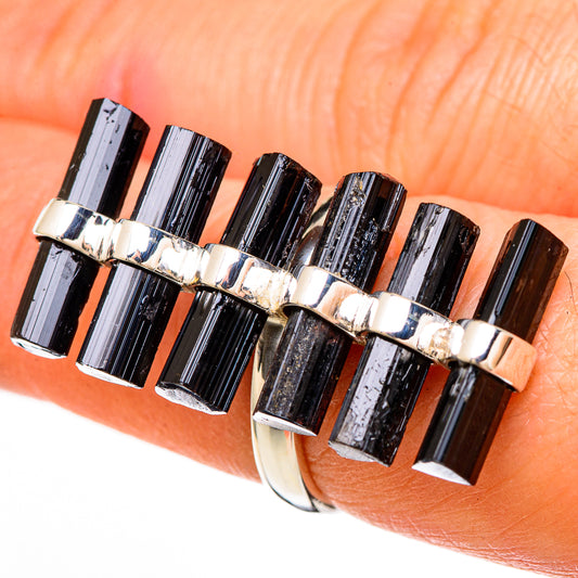 Black Tourmaline Rings handcrafted by Ana Silver Co - RING100711