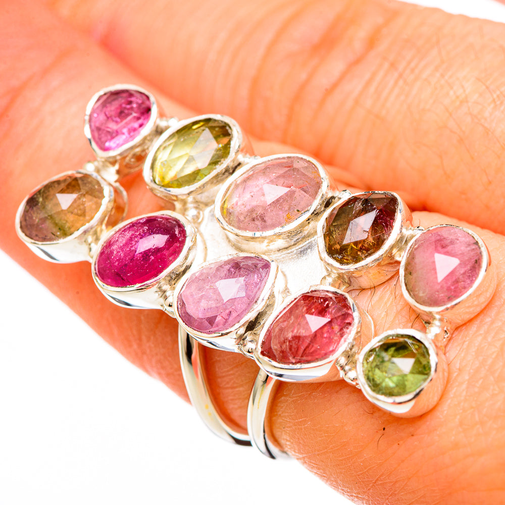Multi-Tourmaline Rings handcrafted by Ana Silver Co - RING100714