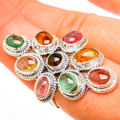 Multi-Tourmaline Rings handcrafted by Ana Silver Co - RING100715