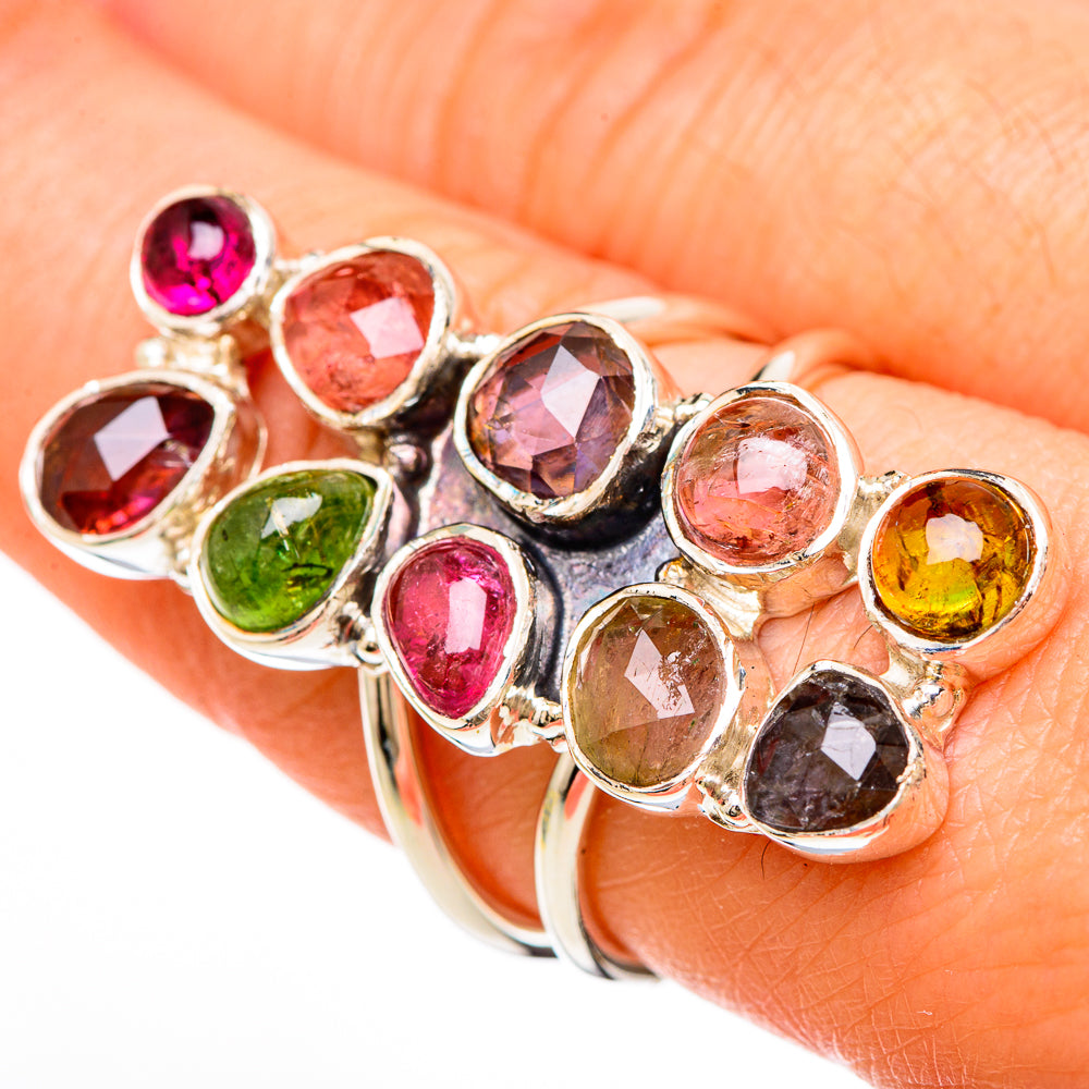 Multi-Tourmaline Rings handcrafted by Ana Silver Co - RING100716