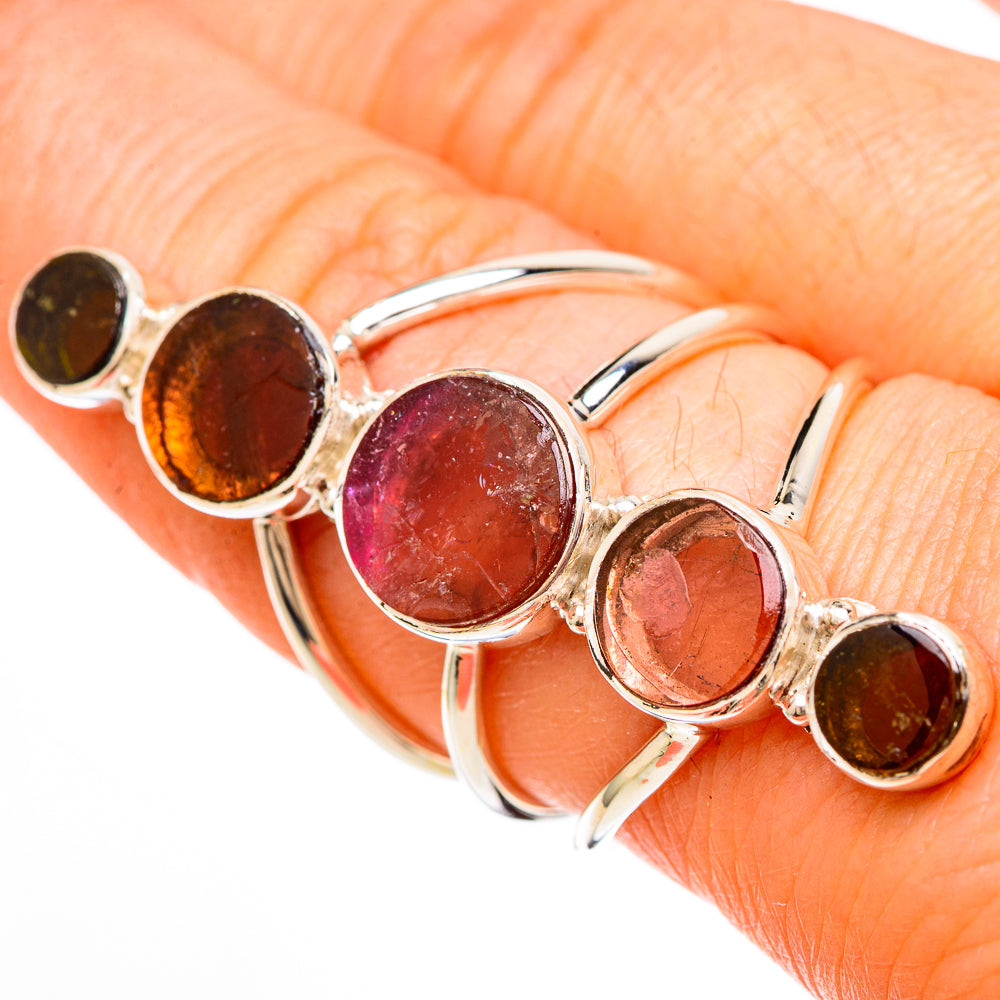 Watermelon Tourmaline Rings handcrafted by Ana Silver Co - RING100717