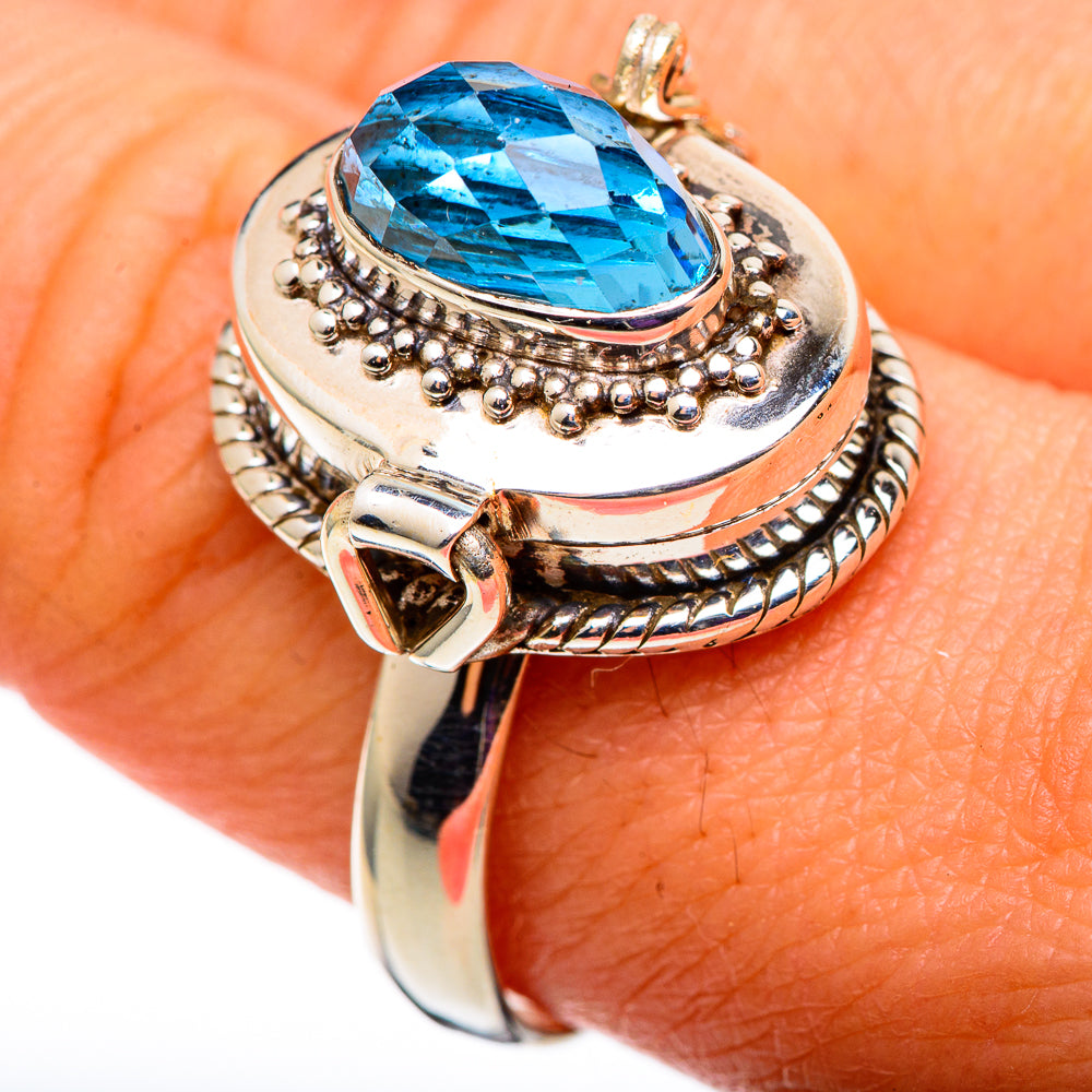 Swiss Blue Topaz Rings handcrafted by Ana Silver Co - RING100722
