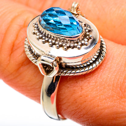 Swiss Blue Topaz Rings handcrafted by Ana Silver Co - RING100722