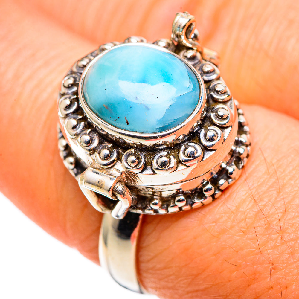 Larimar Rings handcrafted by Ana Silver Co - RING100723