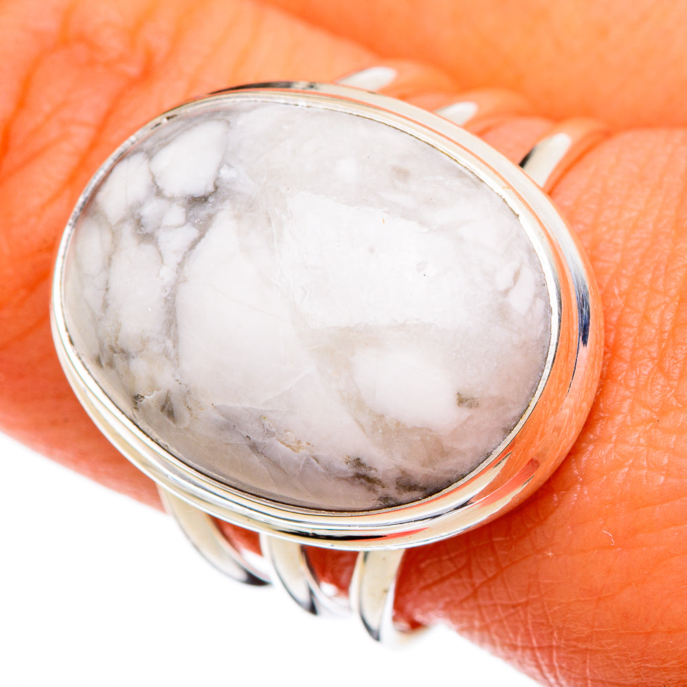 Howlite Rings handcrafted by Ana Silver Co - RING100741