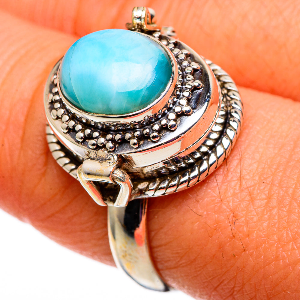 Larimar Rings handcrafted by Ana Silver Co - RING100747