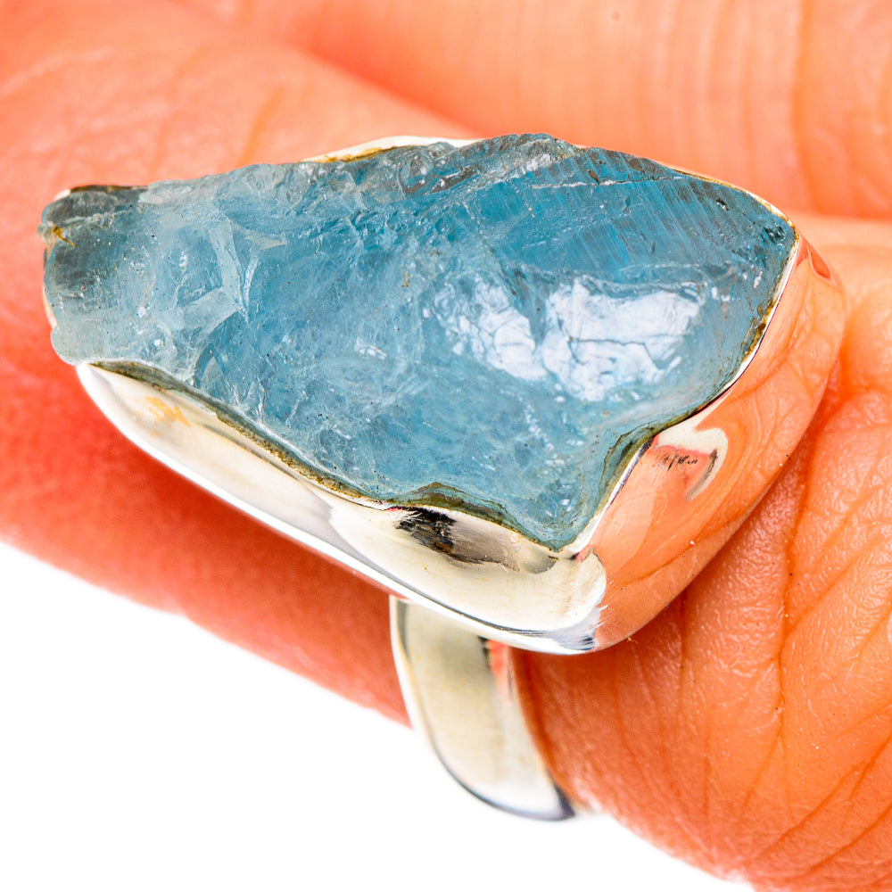 Aquamarine Rings handcrafted by Ana Silver Co - RING100751
