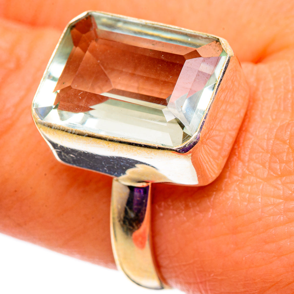 Green Amethyst Rings handcrafted by Ana Silver Co - RING100753