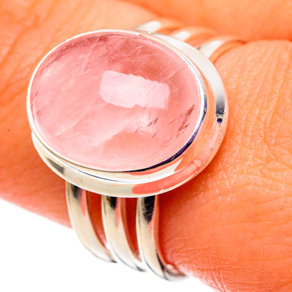 Rose Quartz Rings handcrafted by Ana Silver Co - RING100758