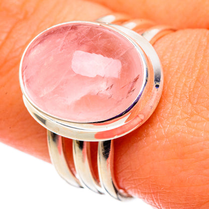 Rose Quartz Rings handcrafted by Ana Silver Co - RING100758