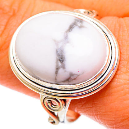 Howlite Rings handcrafted by Ana Silver Co - RING100765