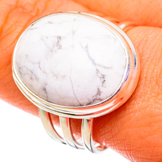 Howlite Rings handcrafted by Ana Silver Co - RING100766