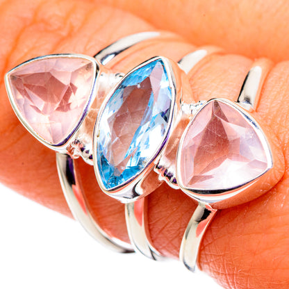 Rose Quartz Rings handcrafted by Ana Silver Co - RING100767
