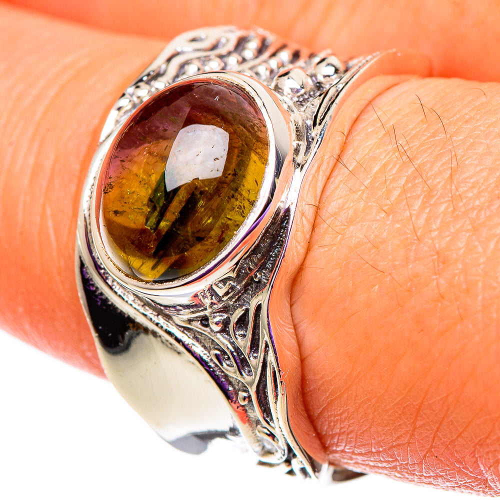 Watermelon Tourmaline Rings handcrafted by Ana Silver Co - RING100768
