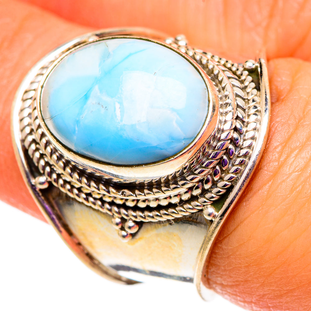 Larimar Rings handcrafted by Ana Silver Co - RING100772