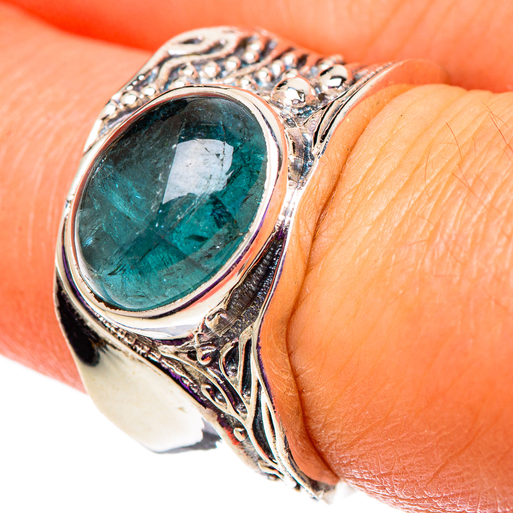 Blue Tourmaline Rings handcrafted by Ana Silver Co - RING100774