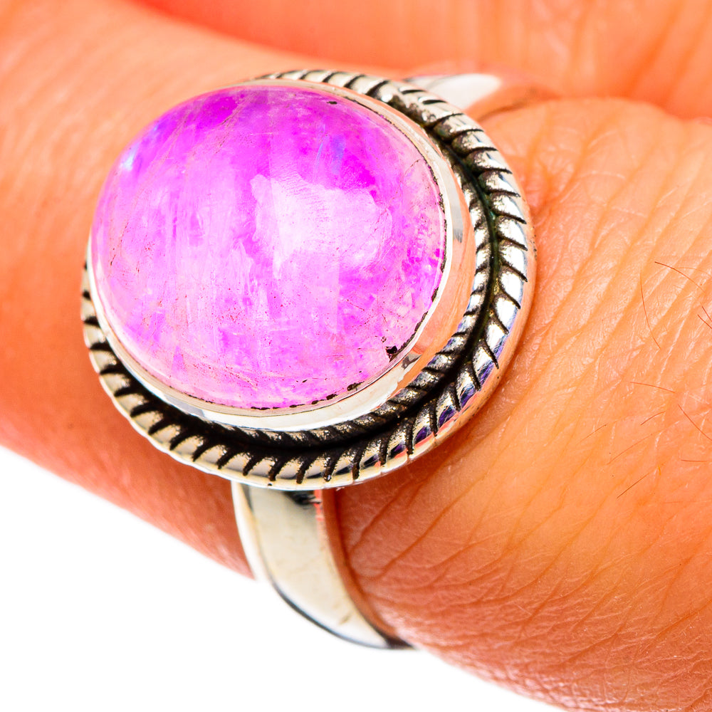 Pink Moonstone Rings handcrafted by Ana Silver Co - RING100781