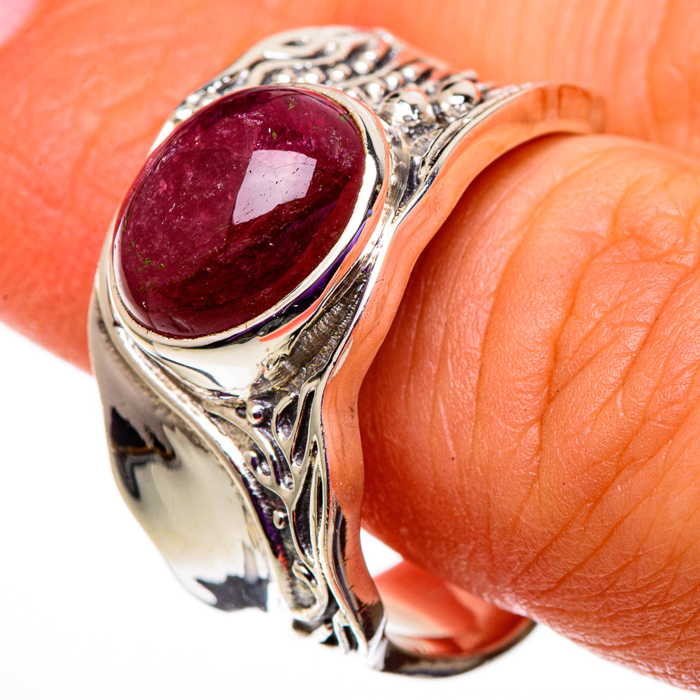 Pink Tourmaline Rings handcrafted by Ana Silver Co - RING100782