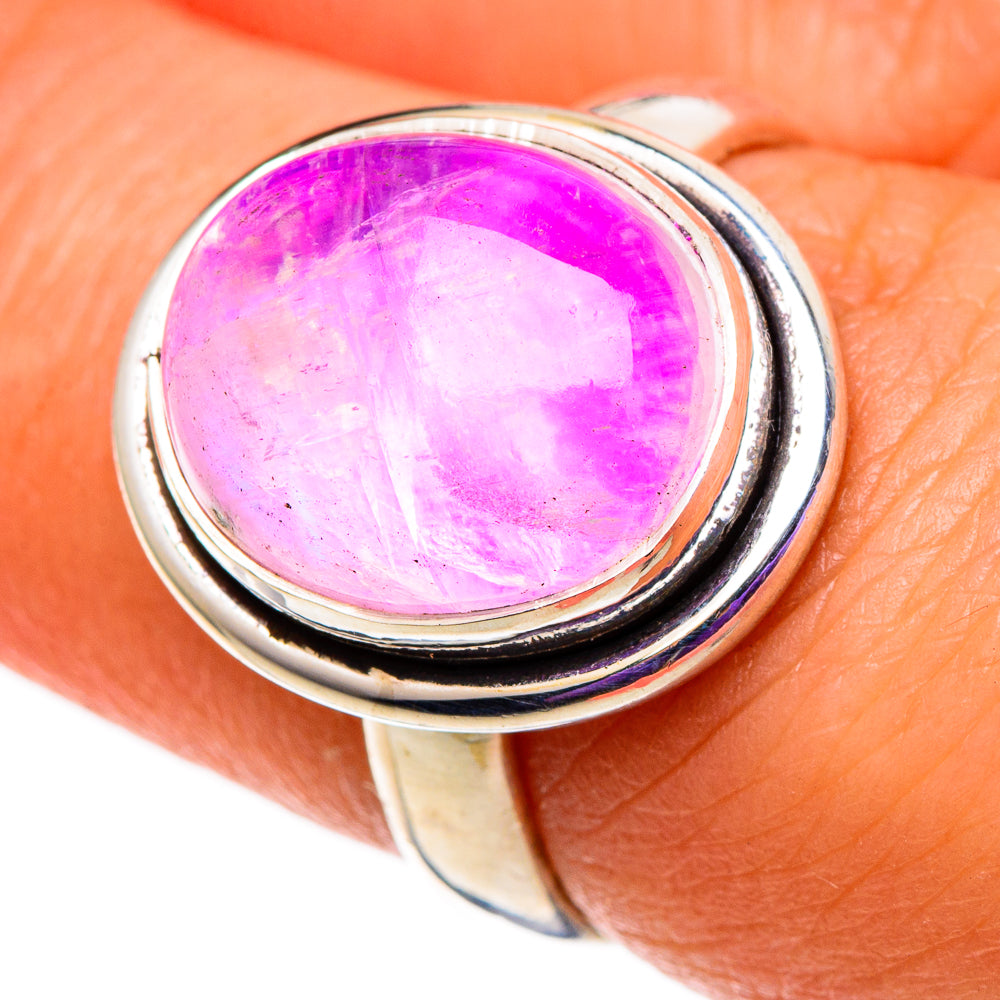 Pink Moonstone Rings handcrafted by Ana Silver Co - RING100785