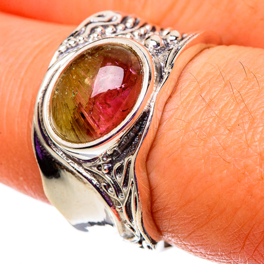 Watermelon Tourmaline Rings handcrafted by Ana Silver Co - RING100793