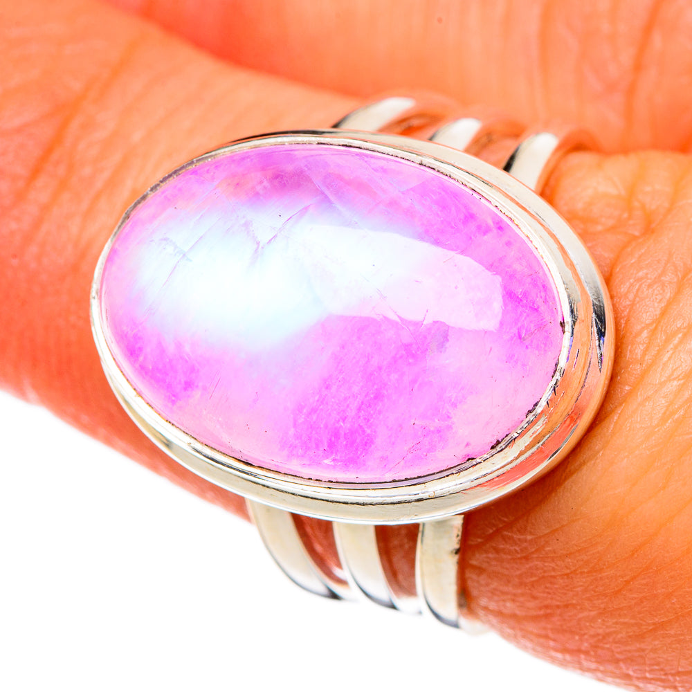 Pink Moonstone Rings handcrafted by Ana Silver Co - RING100800