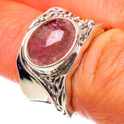 Pink Tourmaline Rings handcrafted by Ana Silver Co - RING100801