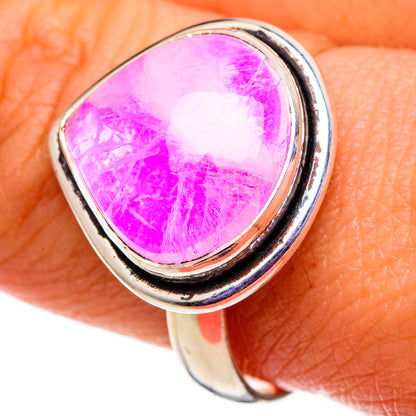 Pink Moonstone Rings handcrafted by Ana Silver Co - RING100802
