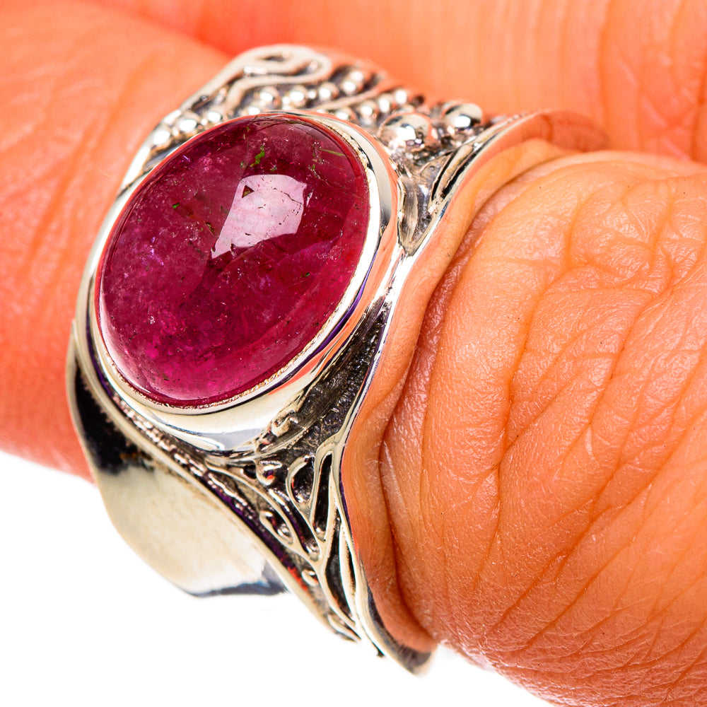 Pink Tourmaline Rings handcrafted by Ana Silver Co - RING100803